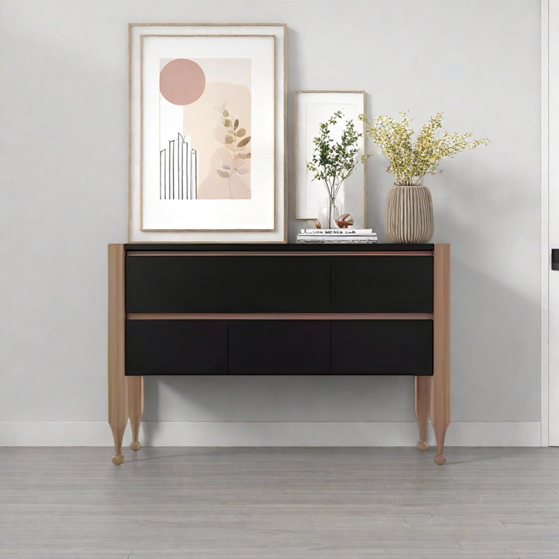 Console rétro avec tiroirs Retro, H 35,43 po x l 43,31 po x P 15,75 po