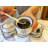 Ceramic Spice & Sugar Jars, With Lids Spoons And Shelf,Porcelain Condiment Kitchen Jar Spice Container Set, 230 ML,3 Pcs