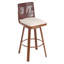 Ensemble de 2 chaises de salle à manger, tabouret de bar rembourré avec structure en métal,