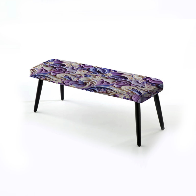 Banc rembourré mauve / persan mauve / persan Paisleys I