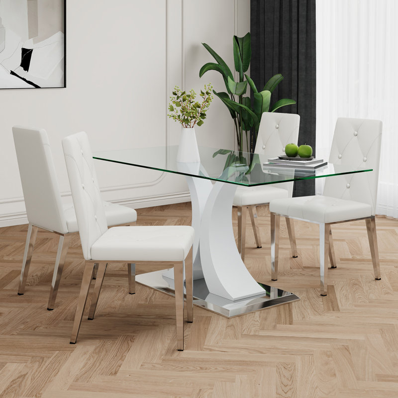 Table en verre de style moderne