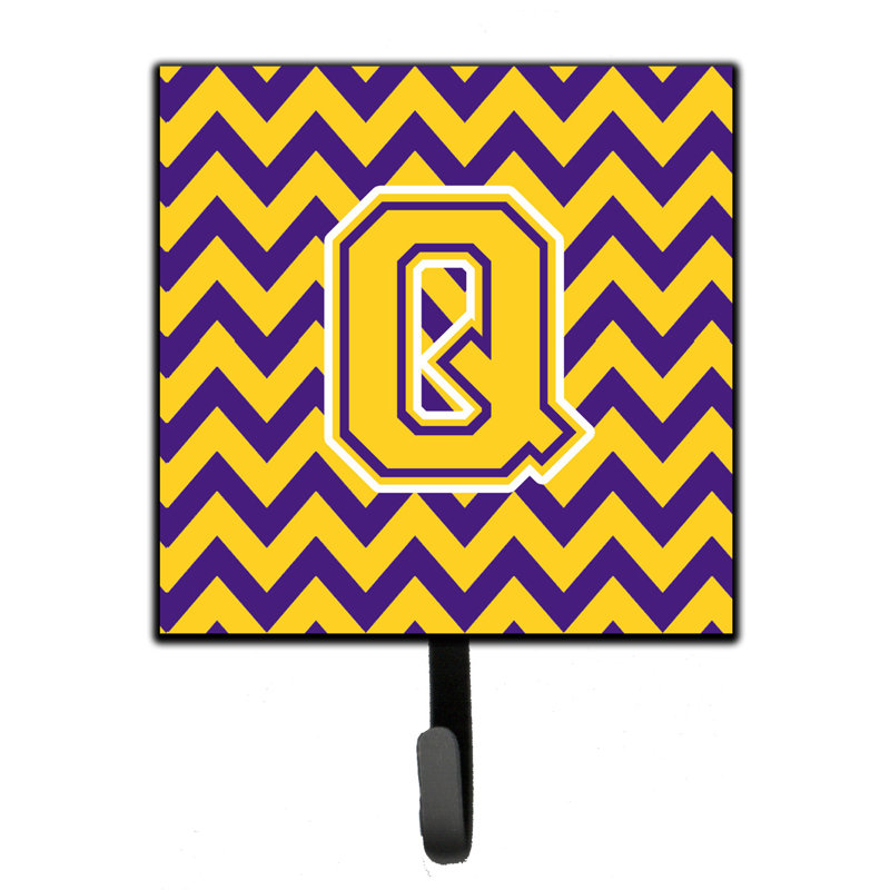 Audrynna Metal Wall Organizer with Key Hooks, Gold/Purple
