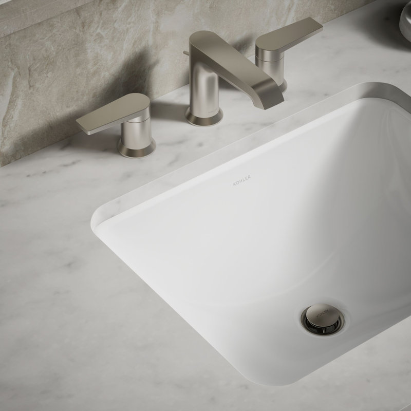 Lavabo de salle de bain rectangulaire encastré 20-1/4 po avec débordement Caxton™ de Kohler, Blanc