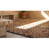 Antique Allover Floral Wool & Cotton Hooked - Loop Pile Ivory Beige Cream White 1920s Rug