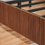 Structure de lit rustique en bois ondulé avec lignes courbes, aucun sommier nécessaire, support en fer robuste et assemblage facile-29756444