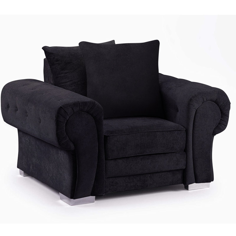 Desjardins Upholstered Armchair, Black