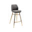 Upholstered Counter Stool with Metal Frame