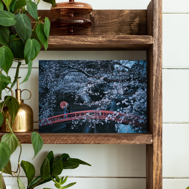 Art mural de Sakura Bridge Serenity, H 18 po x l 12 po