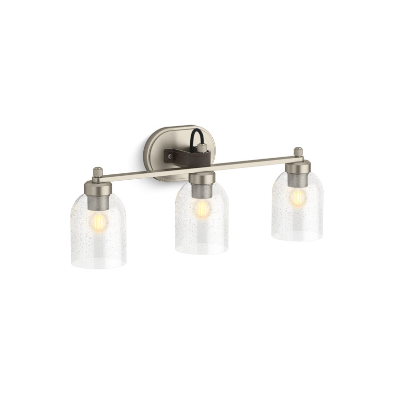 Tannage Three-Light Sconce, Brushed Nickel