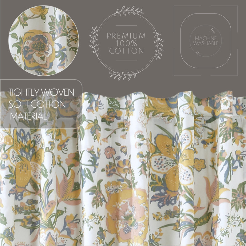 Bledian 100% Cotton Room Darkening Curtain Pair