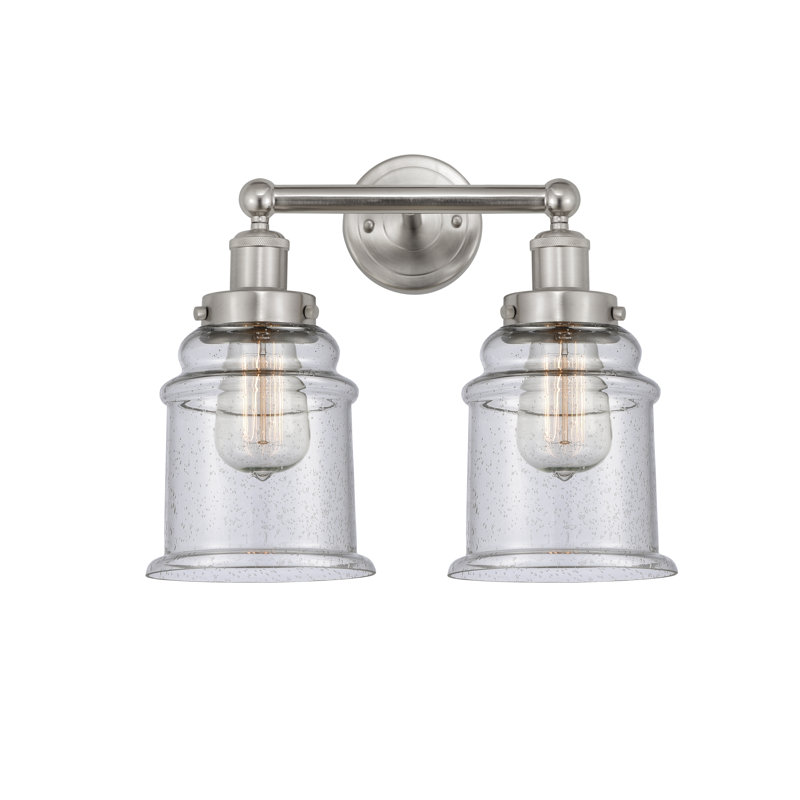 Cailen 2 - Light Dimmable Vanity Light, Seedy, Brushed Satin Nickel