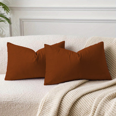 Velvet Throw Pillow Covers 13.8X19.7 Inch Set Of 2, Soft Decorative Rectangle Cushion Covers With Hidden Zipper For Couch Sofa Bed Living Room Car Home Decor,Pink