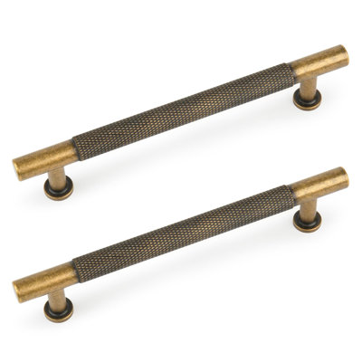 Solid Brass Cabinet Handles And Drawer Pulls, 5 Inch Hole Centers, Modern Reticulation Design For Kitchen, Bathroom, Bedroom, And Wardrobe Furniture