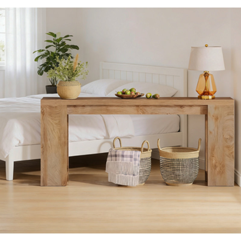 Console en bois, table d'entrée avec canapé