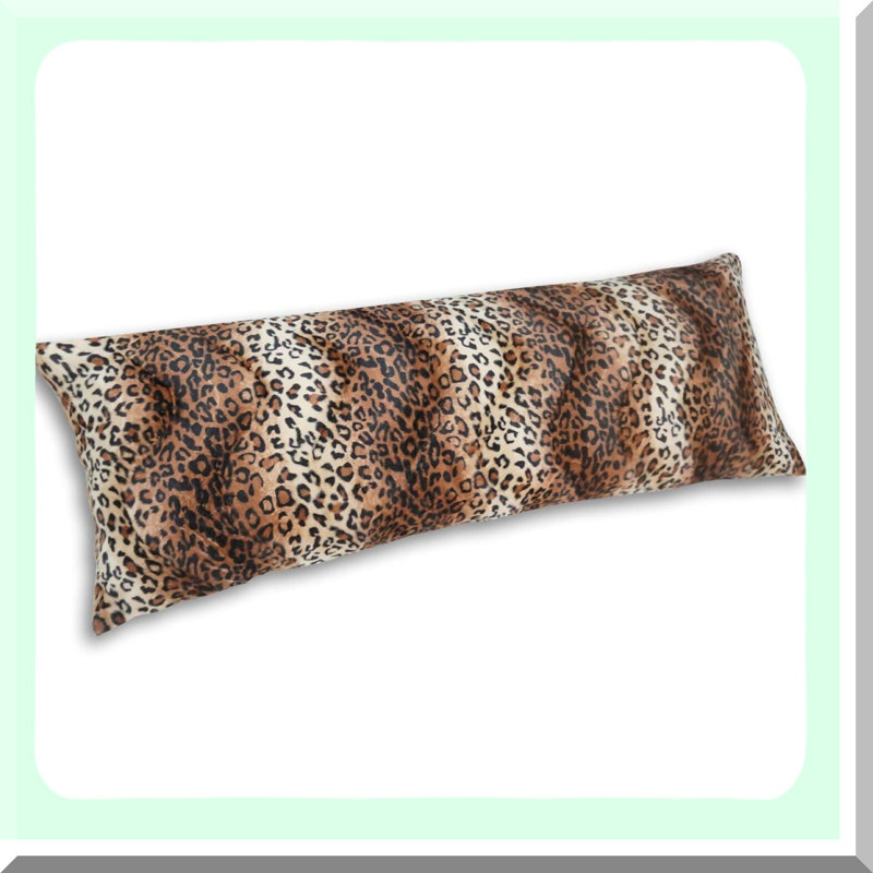 Leopard Luxe Plush Body Pillow Cover - Soft Decorative Pillowcase for Couch Sofa - Cheetah Print Design - 1 Pack