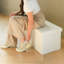 Go-Poufs Knock-Down Rectangular Teddy Boucle Storage Ottoman | 30"x15"x15" |-109102719