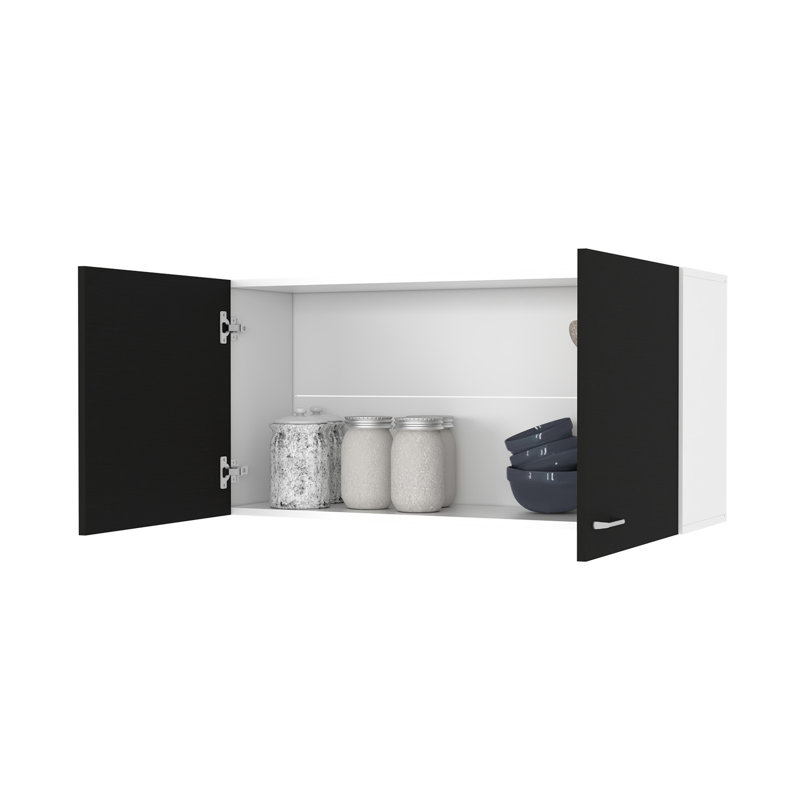 Armoire murale 2 portes Carbon Espresso, Noir