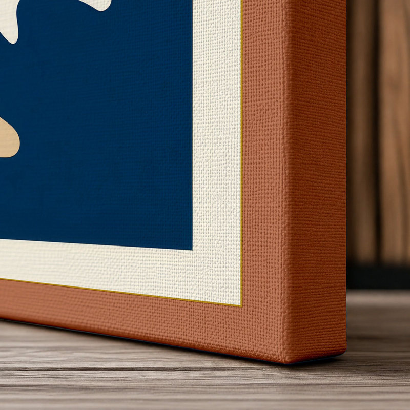 Desert Forms Mid-Century - Wrapped Canvas, 30x20 - 76.2 x 50.8 cm, Terracotta Border