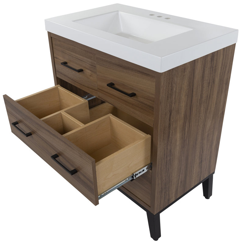 Ensemble de meuble-lavabo simple 31 po Houlberg, Caramel