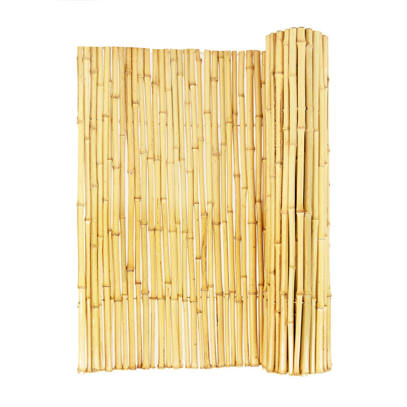 Natural Bamboo Fencing Decorative No Dig Fence Panels 3/4" D, 6' H x 8' W