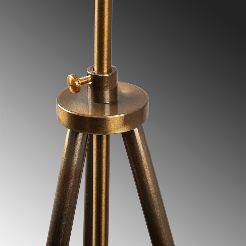 Lampe trépied 64,85 po Cawe, Or, Beige