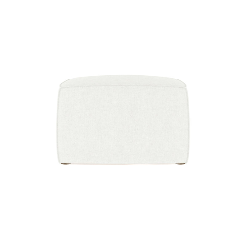 Varick Cube Ottoman, Plush Velvet Oyster, Weathered