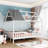 Wood House Bed With Fence-1437157136-1466968574