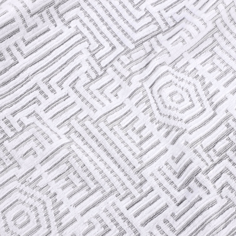 Indrit Cotton Modern Geometric Jacquard Soft Highly-Absorbent Bath Sheet, Platinum