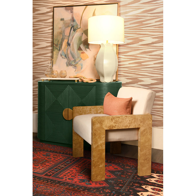 Astor Linen Armchair, Brown