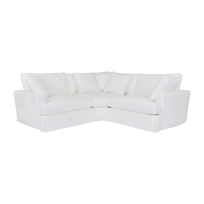 Canapé modulaire rembourré 3 pièces Kanta, Blanc