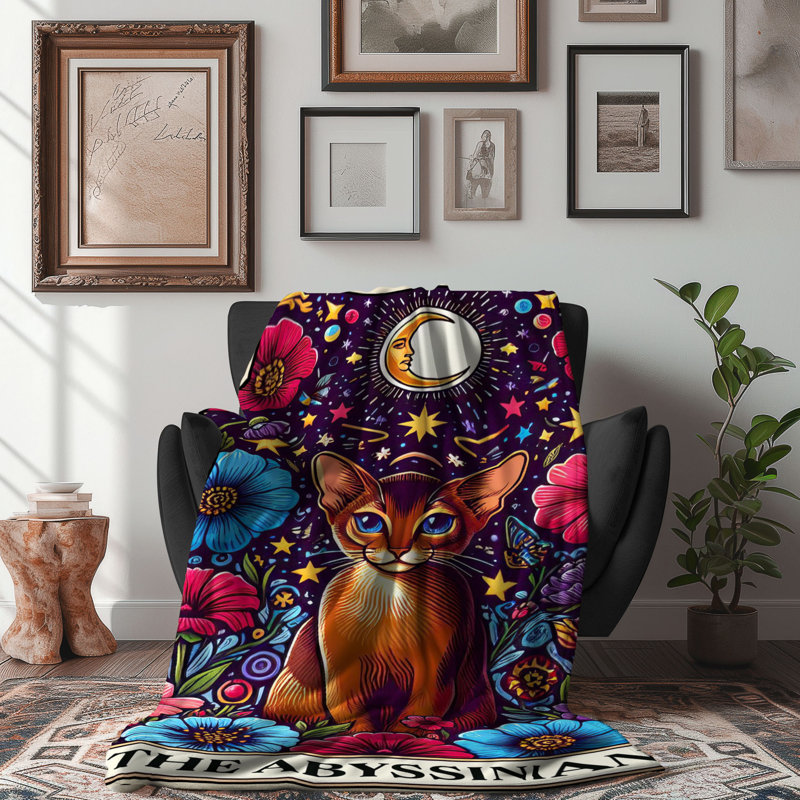 La carte de tarot Abyssinian - 1 pièce Sherpa Premium, L 60 po x L 80 po