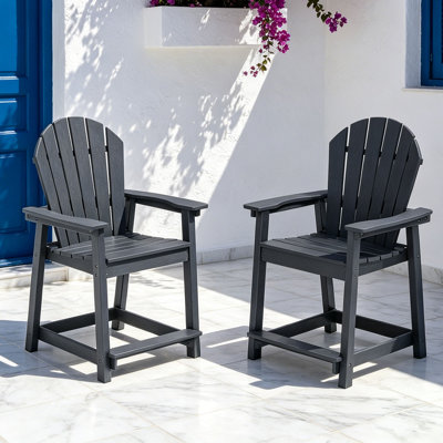 HDPE Tall Adirondack Bar Chair (Set of 2) – Outdoor High-Top