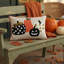 Coussin décoratif brodé citrouille d'Halloween – Ensemble de 2 coussins en lin à pois effrayants-134168073