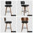 Swivel Upholstered Bar Height Stool-2023772025-2023772019