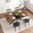 Retro Rectangular Extendable Dining Table with Storage Box (55.11" to 70.86")-1995307764