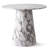 Modern Round Dining Table Set For 4 With Upholstered Dining Chairs,Marble-Look Pedestal Kitchen Table Set-1997734663