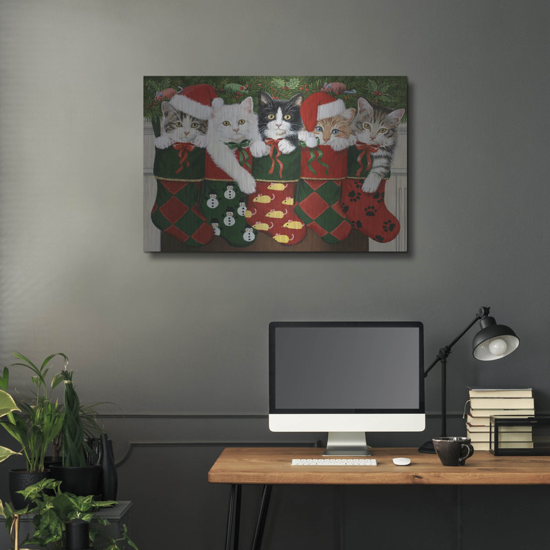 «Christmas Kittens» par William Vanderdasson, H 24 po x l 36 po