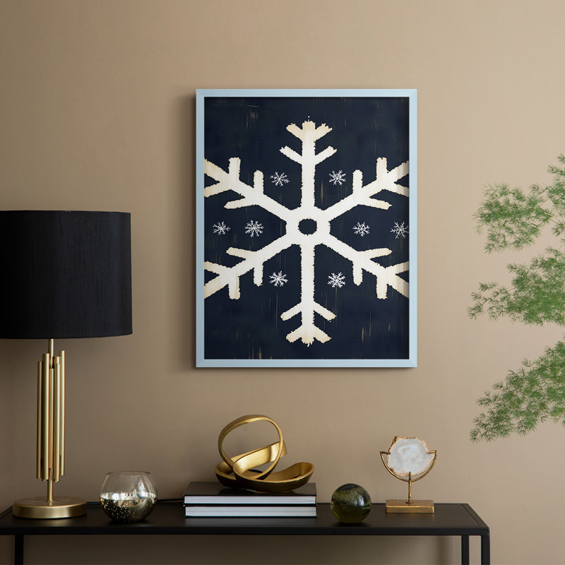 Reproduction encadrée - bois massif, Bleu, H 15 po x l 12 po