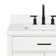 Tidworth 30'' Solid Wood Single Bathroom Vanity with 1.5'' White Quartz Top, Rectangular Sink