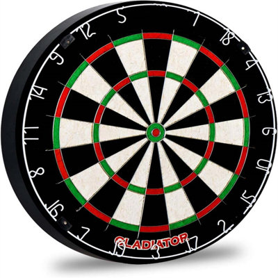 Gladiator Dartboard With Top-Grade African Sisal And Sword Edge Staple Free Wire Spider For Maximum Scoring Potential And Less Bounce Outs