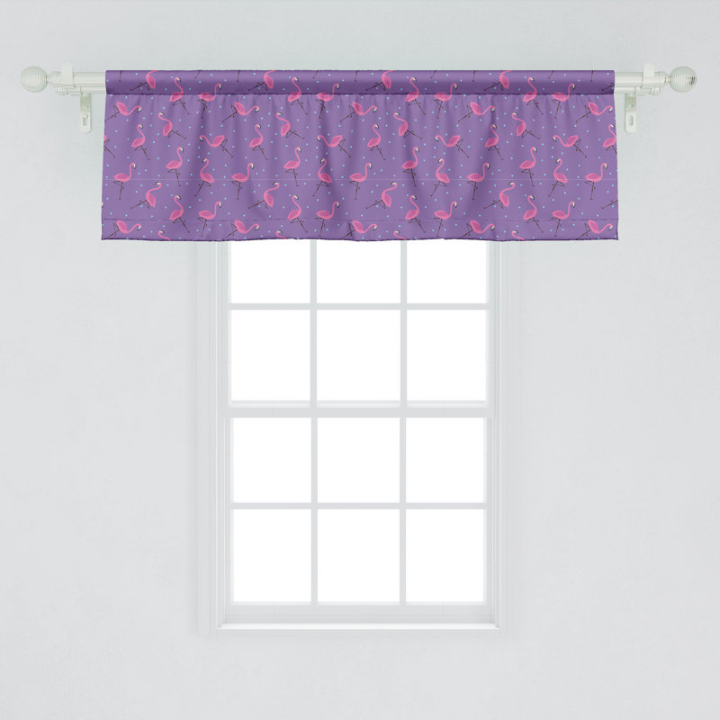 Ensemble de 2 cantonnières Ambesonne Flamingo, L 54 po x L 12 po