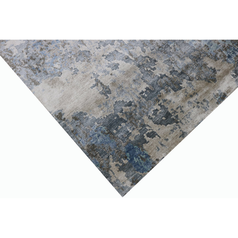 Area Rug in Gray, Rectangle 9' x 12'