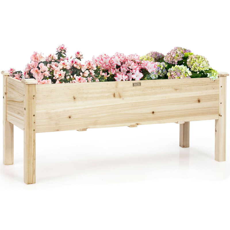 Pot à fleurs surélevé en bois