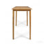 Table de bar d'extérieur rectangulaire en bois d'acacia minimaliste - finition teck-1011031625-1011031630