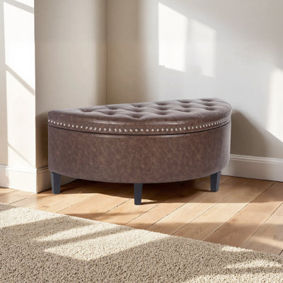 Banc de rangement rembourré Roxann