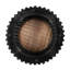 Table d'appoint en bois d'acacia massif, couleur naturelle et noire