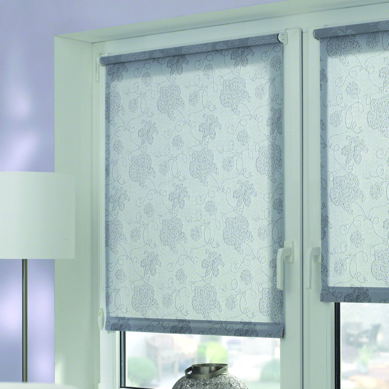 Easyfix Room Darkening Roll-Up Shade, Silver, 60cm W x 150cm L
