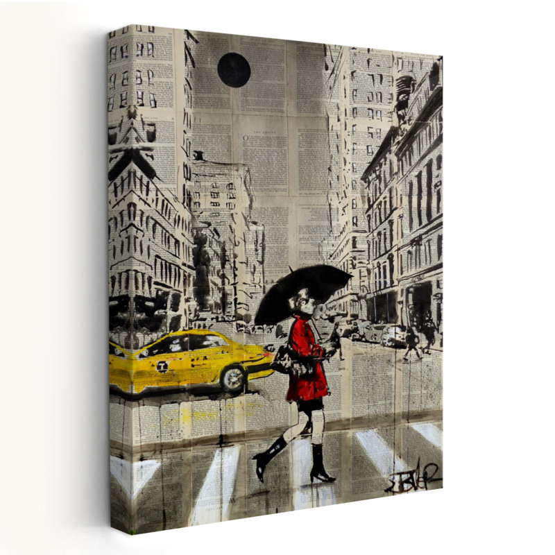 Manteau contemporain paysage urbain mixte, H 48 po x l 32 po