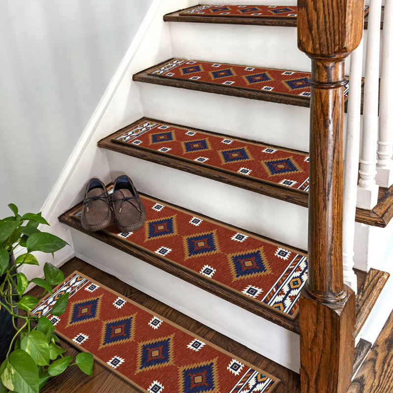 Tapis d'escalier antidérapants, Rouge