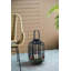 Lanterne noire en bambou avec bougie DEL blanche-611750191